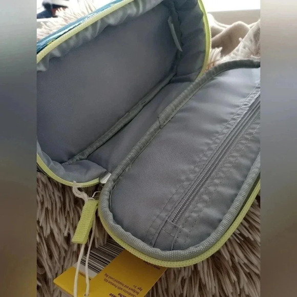 Green blue fish shark boys pencil case purse bag decor satchel zipper pouch - Picture 4 of 4